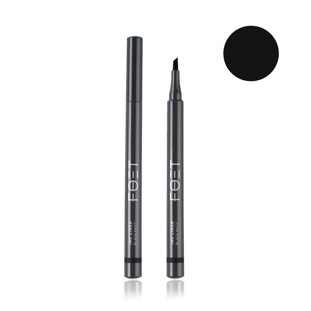Фломастер подводка для глаз Foet Ink liner Черный матовый гринвей глобал
